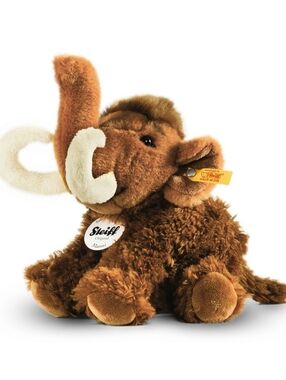 Steiff Brown Plush Mammoth Stuffed Animal - Soft Collectible Toy